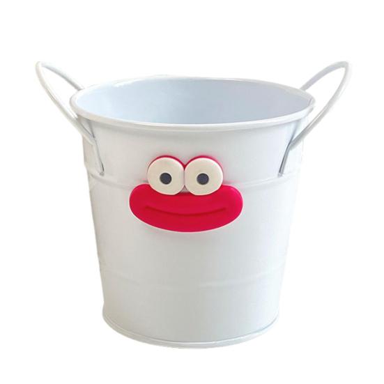 Metal Bucket Pencil Holder Funny Desk Organizer for Office Home Large Capacity Stationery Storage Boxes for Pens Markers Rulers