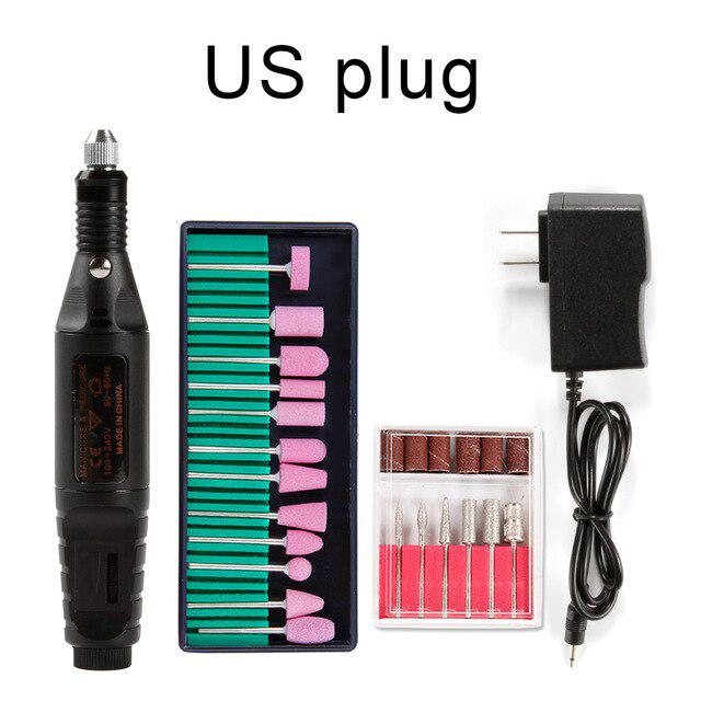Professional Manicure Machine Electric Nail Drill Bits Pedicure Ceramic Cutter Gel Polish Remover Tool
