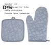 Heat Resistant 2Pcs/Set Baking Mitten Anti Scalding Cotton Flax Hand Protective Potholder Oven Gloves