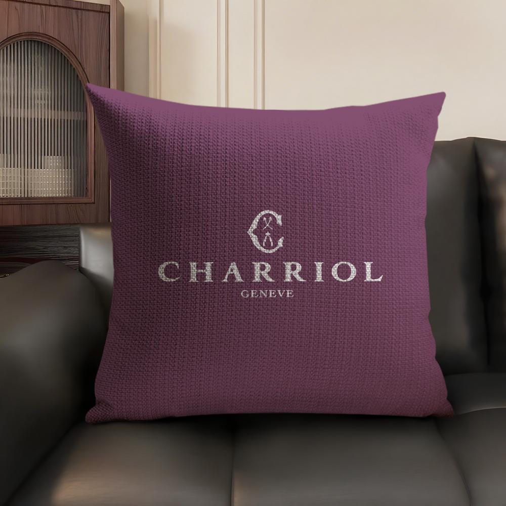 French C-Charriol Cushion Cover Summer Breathable Linen Organic Fabric Double-Sided Printing Sofa Pillow Case Home Decor