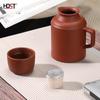 Premium Zisha Purple Clay Stewing Teapot & Teacup Set