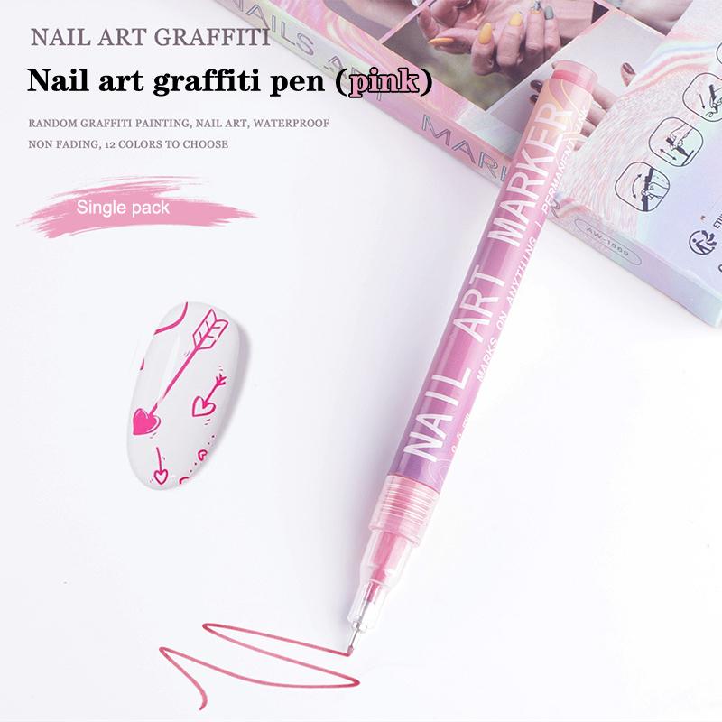 

Nail Art Drawing Graffiti Pen Colorful Waterproof Quick Drying Liner Brush Nail Manicure Decoration Tools