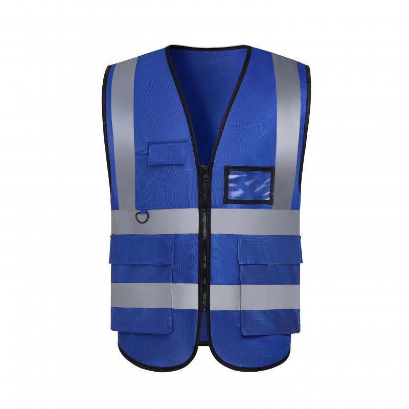 Custom Reflective Safety Vest with Logo for Nighttime Construction and Sanitation Workers