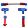 AN8 8AN Dual Feed Fuel Line Kit For Holley 4150 Carburetor Dual Feed Carb Fuel Line Stainless Steel Braided Hose auto parts