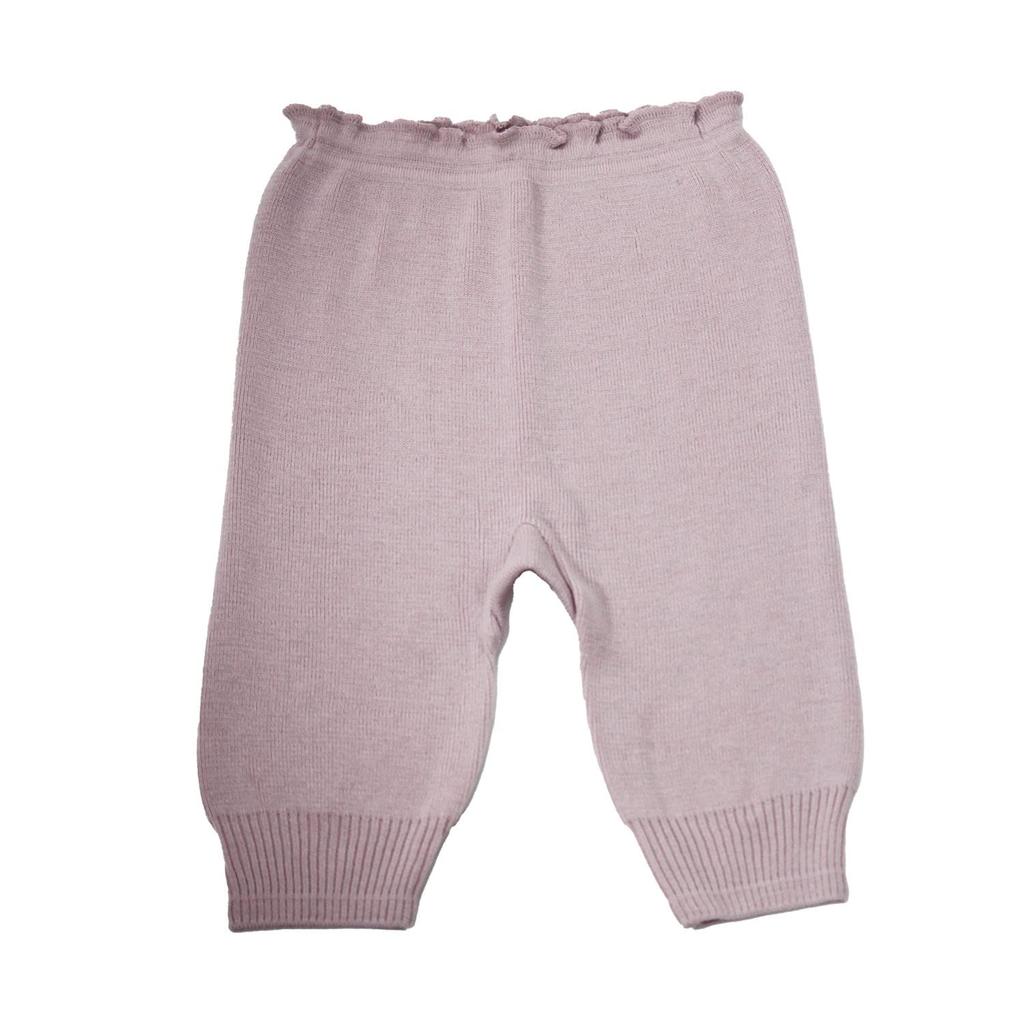 Warm Wool Blend Made in Japan Women's Pants, 5/8 Length, (L, Lavender)