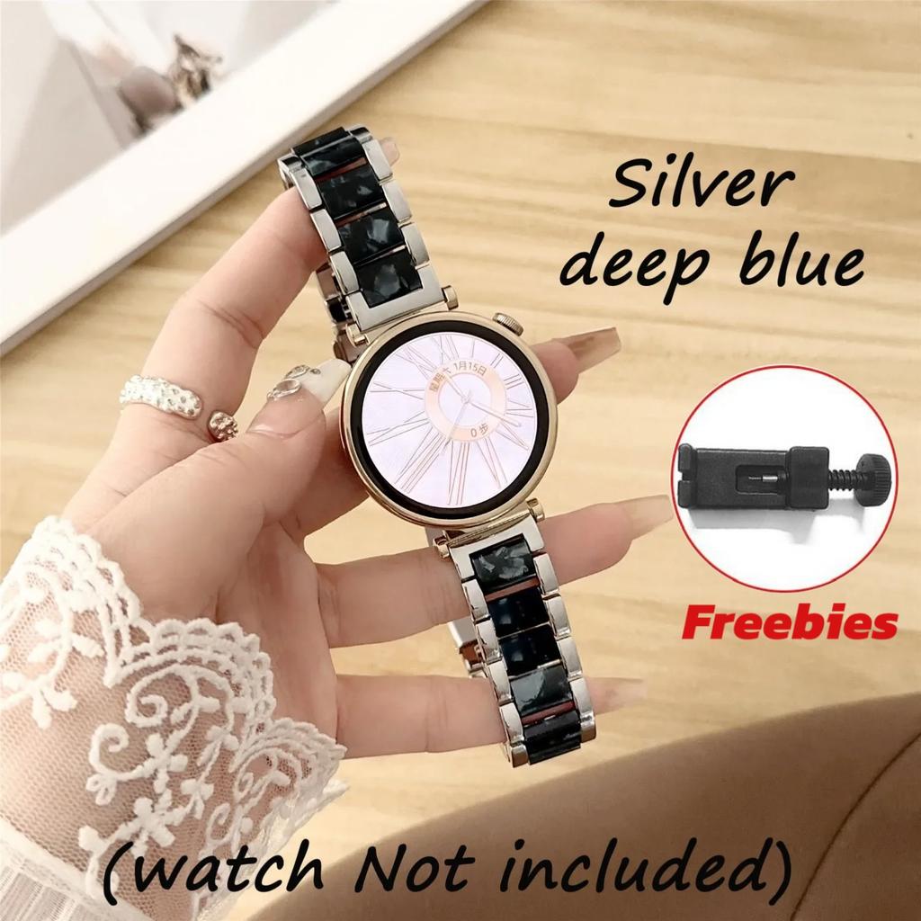 Resin Metal Watch Strap 18mm 20mm 22mm Universal Watch Band Replacement Wristwatch Bracelet For Samsung Galaxy Watch For Women Men Huawei GT5 Pro