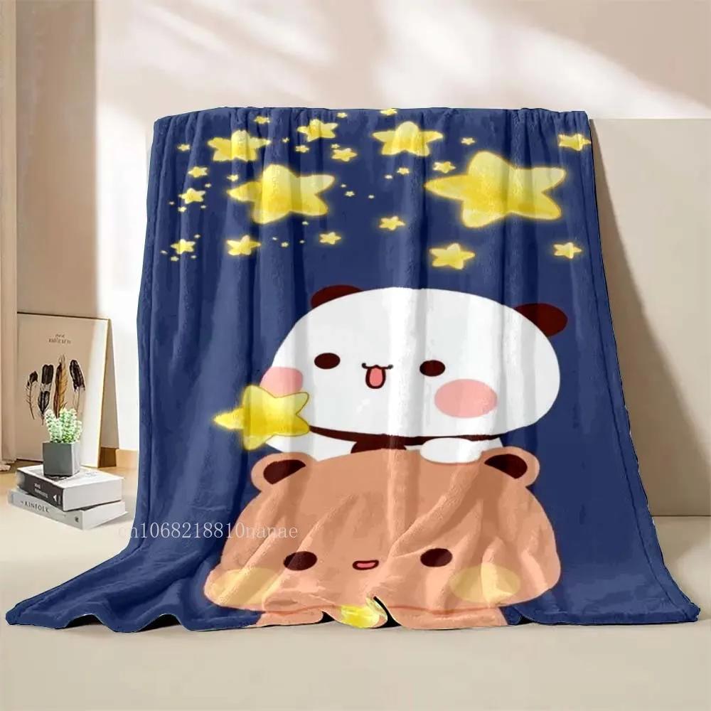 Cartoon Print Bubu And Dudu Soft Plush Flannel Blanket Living Room Bedroom Bed Couch Picnic Blanket