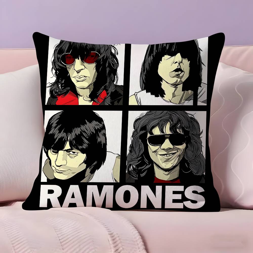 Rockband R-Ramones Kuddfodral Ultramjukt Hudvänligt Tyg Molnliknande Komfort & Dold Dragkedja