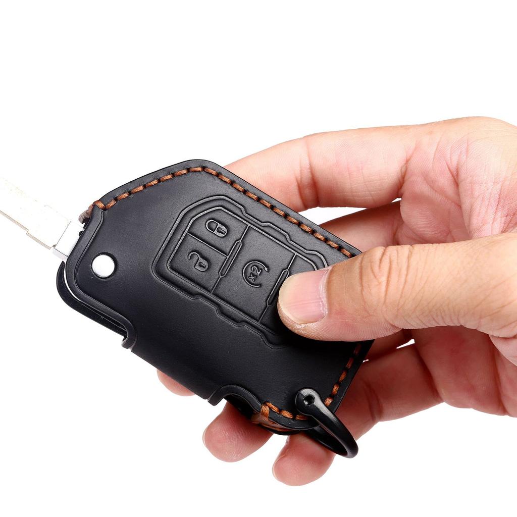 [KUNIO] Jeep Dedicated Key Case, Key Cover, Luxury Genuine Leather, Key Chain, Compatible with