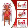 KESYOO Christmas Decorations, Santa Claus and Reindeer Figurine, Plush Toy, Moving Toy, Home Ornament, Gift, Present, Desktop, Craft