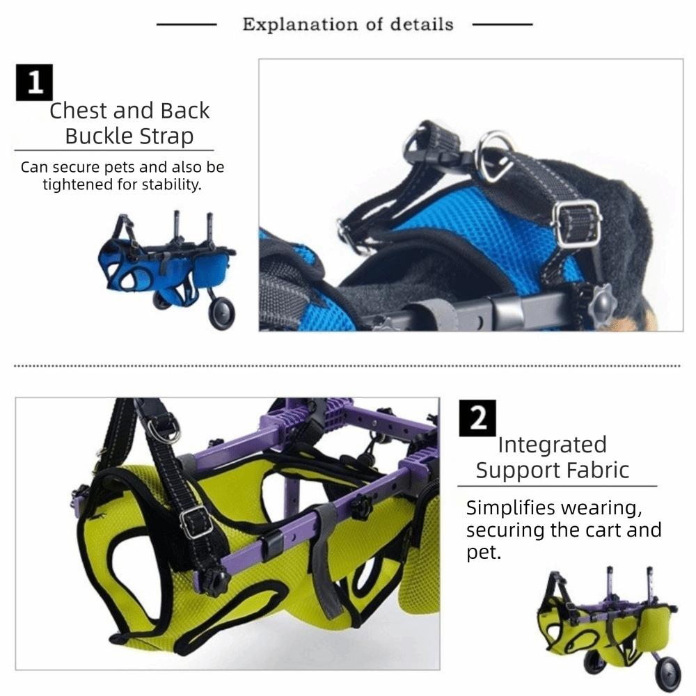 Breathable Dog Wheelchair Adjustable Pet Rehabilitation Walking Aids  Injury Recovery