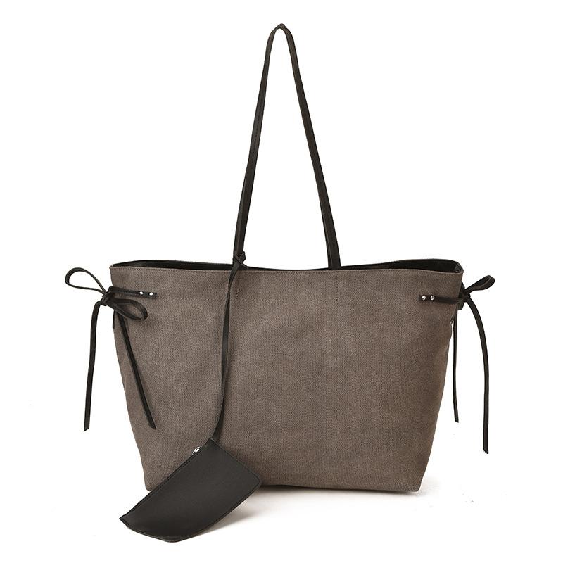 Канвас Сумка Для Поездок Большая Вместимость Наплечная Ручная Сумка серый