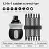 Professional Ratchet Screwdriver Set with Magnetic Tips, Multi-bit Precision Tool Kit with Phillips, Flathead Torx Bits