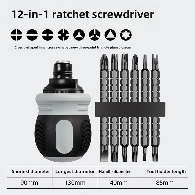 Professional Ratchet Screwdriver Set with Magnetic Tips, Multi-bit Precision Tool Kit with Phillips, Flathead Torx Bits