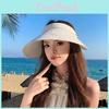 Summer Outdoor Sunshade Hat With Adjustable Fit And Rhinestone Decor For Women