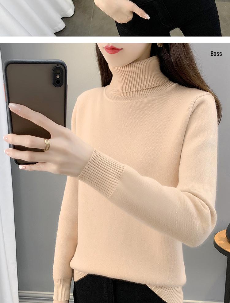 2025 Women's Plus Velvet Knitwear: Thick Warm Autumn/Winter One-Piece Sweater