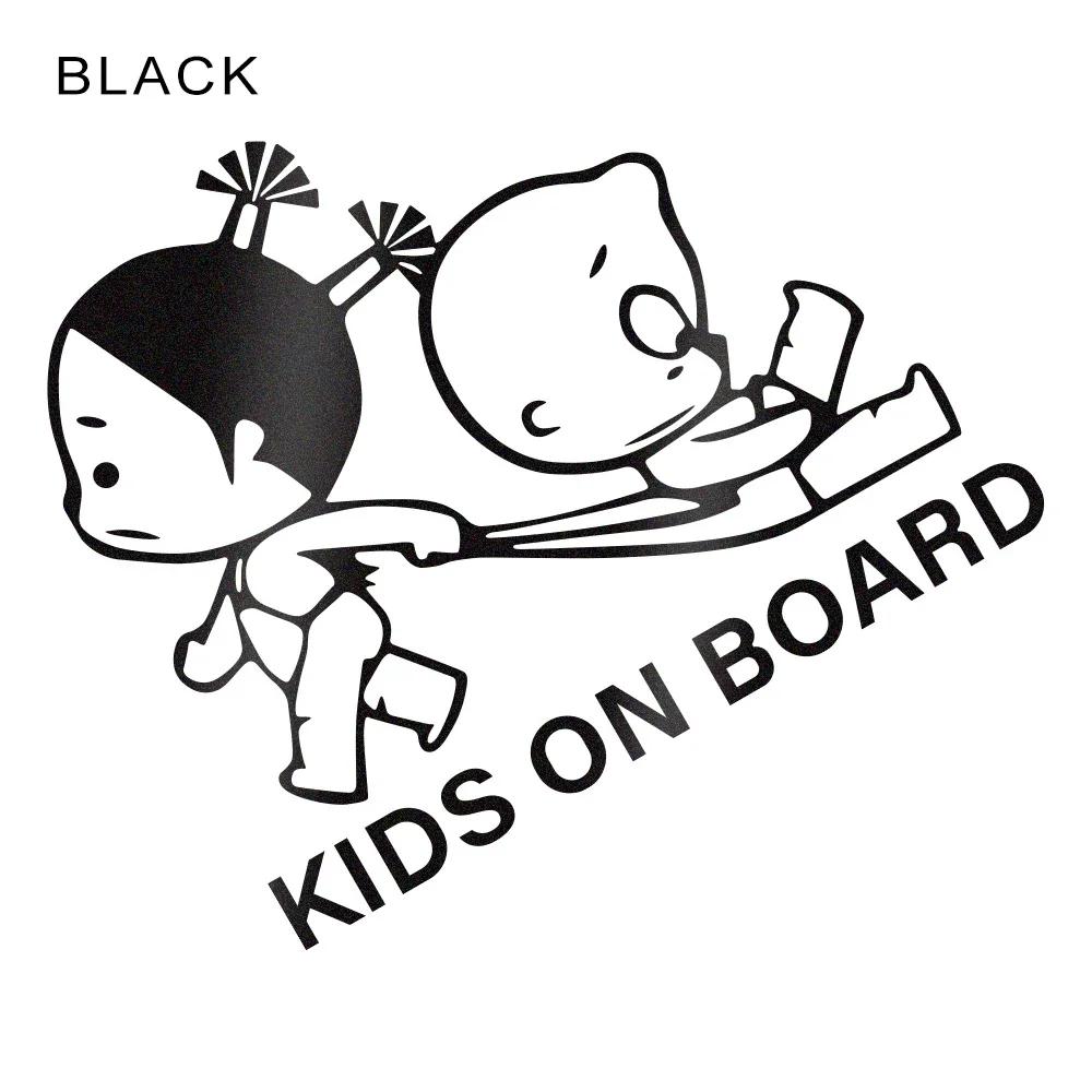 Car Body Window Windshield Creative Vinyl Decal Sticker Kids On Board Safety Warning Sign Decoration Auto Exterior Accessories