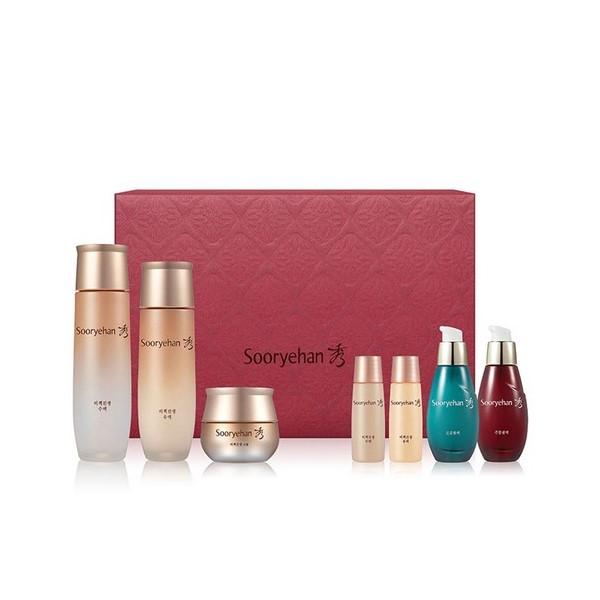 Sooryehan Bicheak Ginseng Basic Special Set 5pcs (Toner 150ml + 25ml + Emulsion 130ml + 25ml + Cream 30ml + Wrinkle Essence 35ml + Pore Essence 35ml)