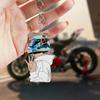 Fast Furious Rennmotorrad Schlüsselanhänger für Zubehör Tasche Fahrradhelm Fahrer Anhänger Schlüsselkette Schlüsselring Schmuck Fans Geschenk