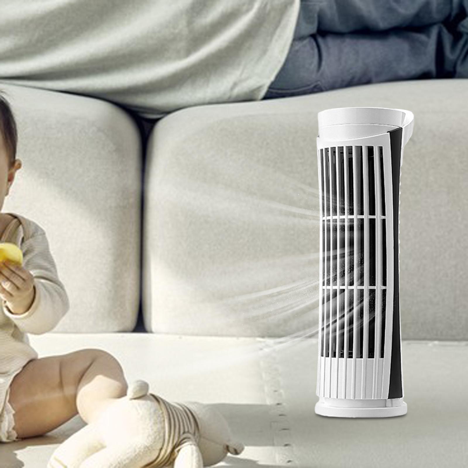 

Маленький настольный башенный вентилятор, настольная лампа, USB-вентилятор, 2 скорости, комнатные кондиционеры, вентиляторы для дома, гостиной, спальни белый