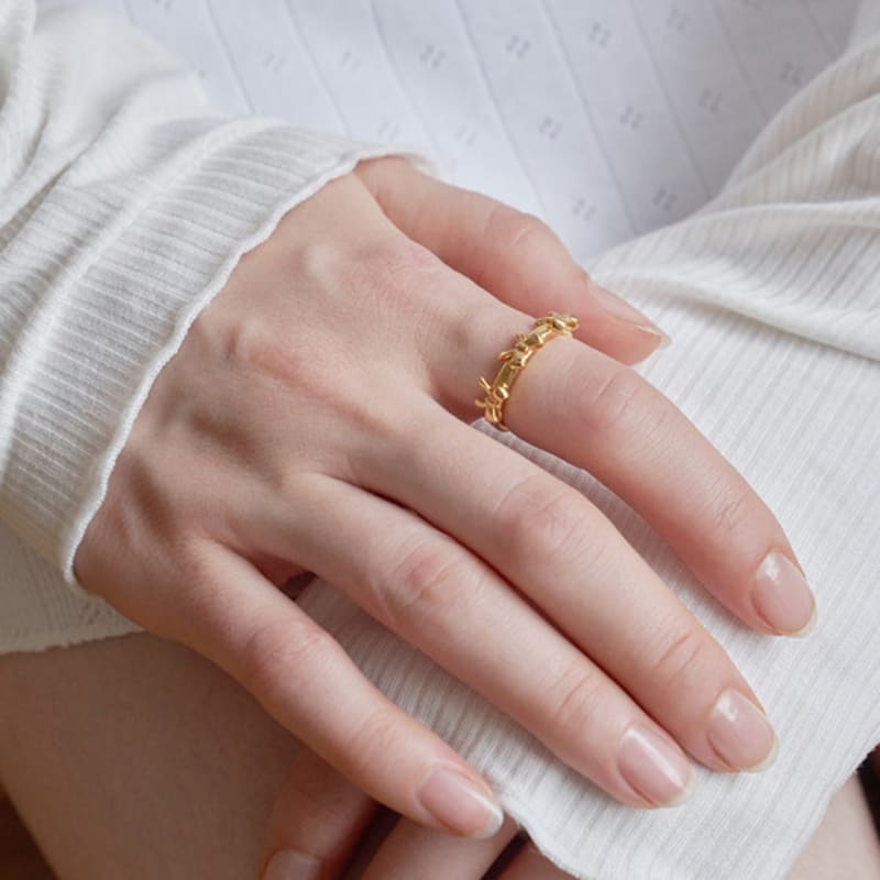 OVT-U [925 Silver] Triple Ribbon Ring