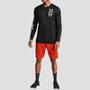 Under Armour Dopasowana Oddychająca Koszulka Treningowa z Długim Rękawem Męska Topy Czarna 1357239-001