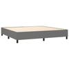 Maison Exclusive - Sommier à lattes de lit avec matelas Gris foncé 200x200cm Tissu