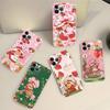 Animated S-Strawberry S-Shortcake TPU Silicone Case For IPhone 11 12 13 14 15 16 17 Pro Max Shockproof Clear Back Cover