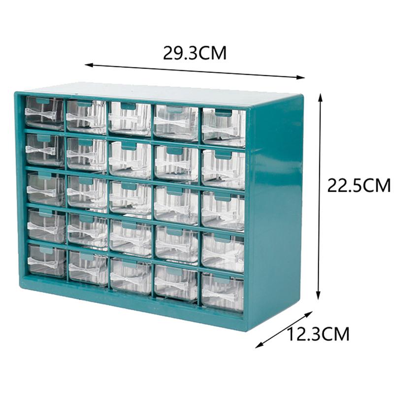 Wall-mounted Screw Classification Component Box Tool 25 Multi-grid Drawer Parts BoxCase Electronic Components Storage Tool Box