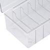 Lash Extension Organizers Storage 6 Compartments Dust Proof Lid Clear Lash Extension Supplies Organizer for Beauty Salon