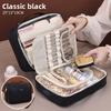 Pu Makeup Organizer With Multiple Compartments Waterproof Storage For Daily Use