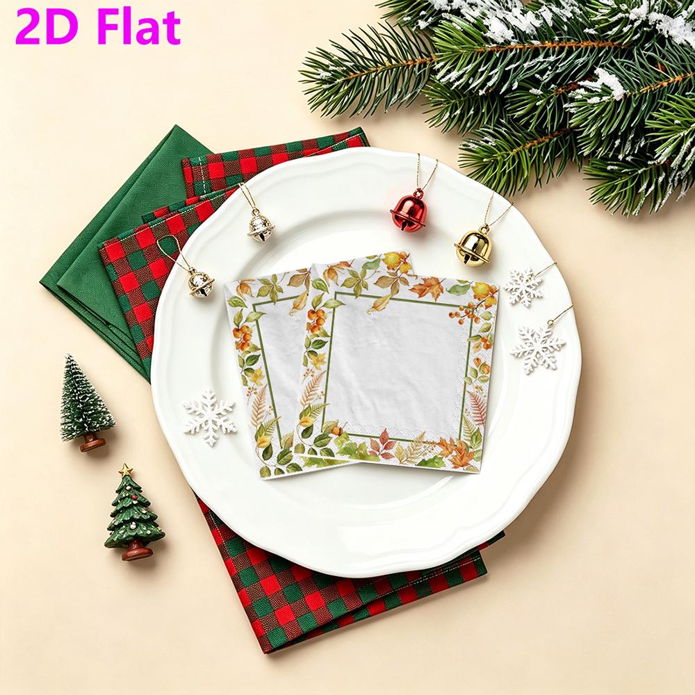 20pcs Disposable Napkins with Pumpkin, Maple Leaves Pattern Print for Wedding,Parties,and Daily Use for Thanksgiving Fall Christmas Table Decoration