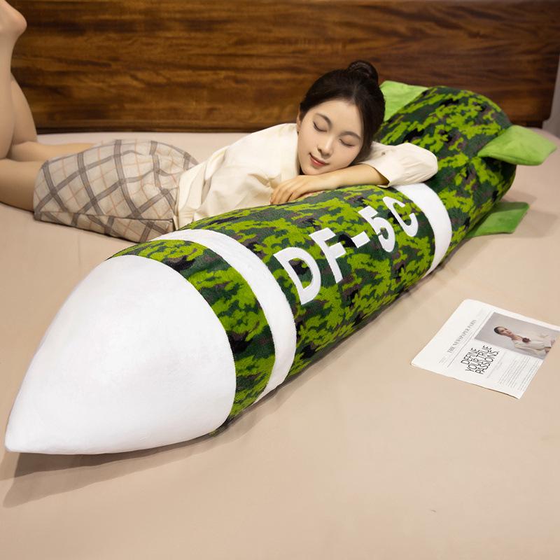 Extra-Large Dongfeng Missile Plush Pillow for Sleeping, Sofa, or Backrest - Perfect Gift for a Boyfriend