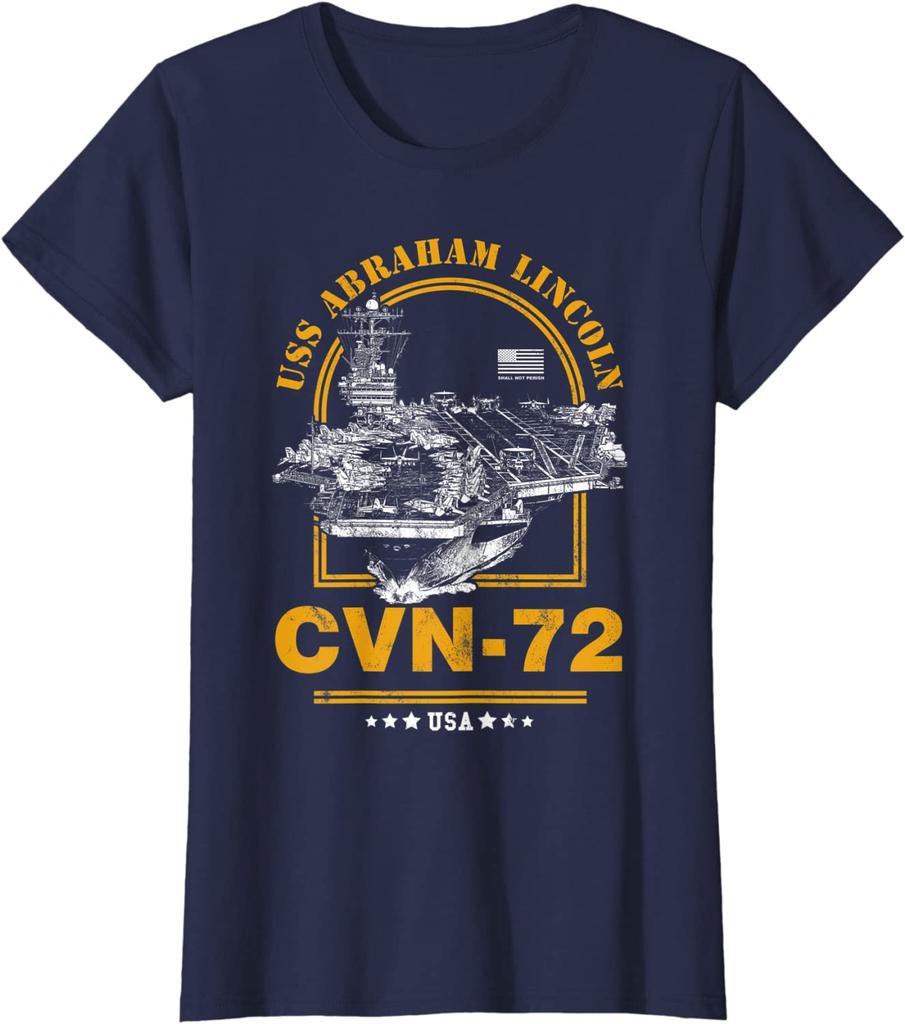CVN72 USS Abraham Lincoln Men TShirt Short Sleeve Casual 100 Cotton ONeck Summer Men Clothing