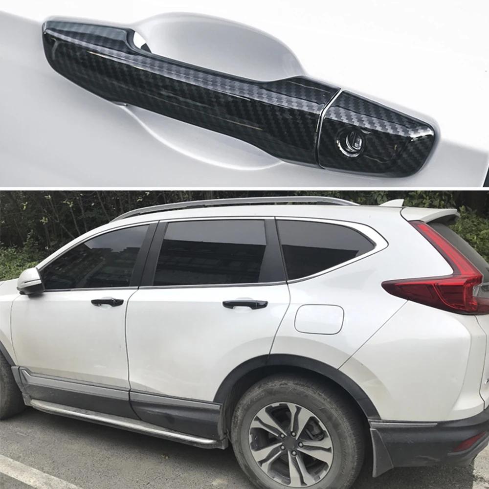 For Honda CRV 5th Accessories 2017 2018     Car ABS Carbon  Gate Door Handle Covers Trim Stickers Accessories