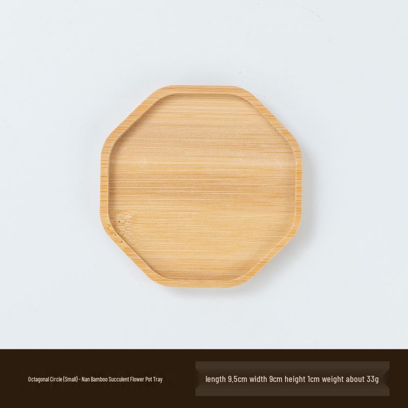 Round Bamboo Anti-Slip Mat & Tray for Indoor Plants, Coasters, and Decor