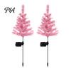 Creative Crooked Tree Lawn Lamps Solar Christmas Garden Stake Lights, Outdoor IP65 Waterproof Lamp with Colorful Light for Festival Atmosphere