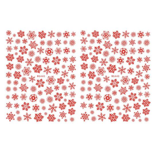 1/2Pcs Colorful Snowflake Nail Art Sticker Self-adhesive DIY Home Salon Winter Christmas Snowflake Women Fake Nail Decoration Decal