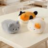Cartoon Round Drum Cat Plush Toy Fluffy Soft Calico Cat Plush Wrist  Gift for Children