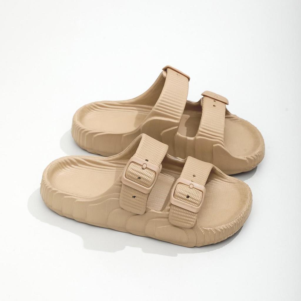 2026 Fashionable Thick-Soled EVA Sandals for Couples - Versatile Indoor/Outdoor Wear in Solid Colors