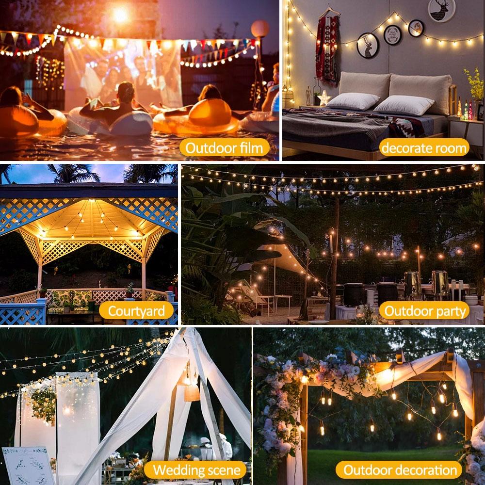 Garland Solar Garden Lights 10 Led 3M Decorative Bulbs