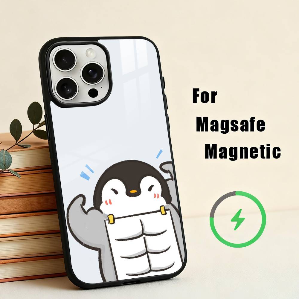C-Cartoon-N P-Penguin   Phone Case For iPhone 17,16,15,14,13,12,Plus,Pro,Max for Magsafe Magnetic Wireless Charging