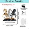 2D Acrylic Horse Ornament Desktop Display Collectible Flat Table Sign Figurine for Home