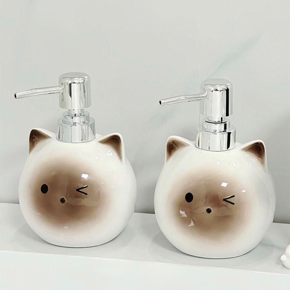 Cute Cat Shape Hand Soap Dispenser Press Type Hand Sanitizer Container  Bathroom