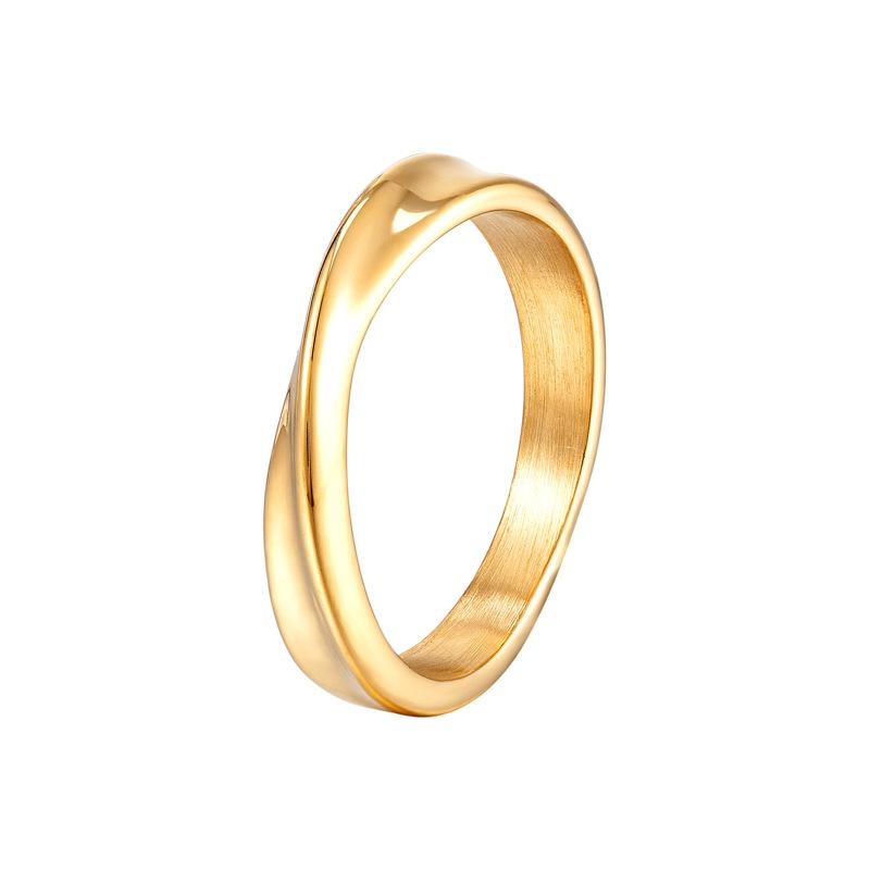 

Кольцо Мёбиуса из титановой стали, женское нишевое дизайнерское кольцо, простое кольцо в стиле инс 6