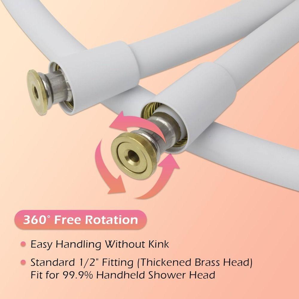 Explosion-proof Handheld Shower Head Hose Silicone Extension Tube Shower Hose Replacement  Home