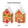 Various Styles Christmas Gift Bags 12 Pcs Kraft Christmas Bags Treat Candy Bags  For Gift Wrapping