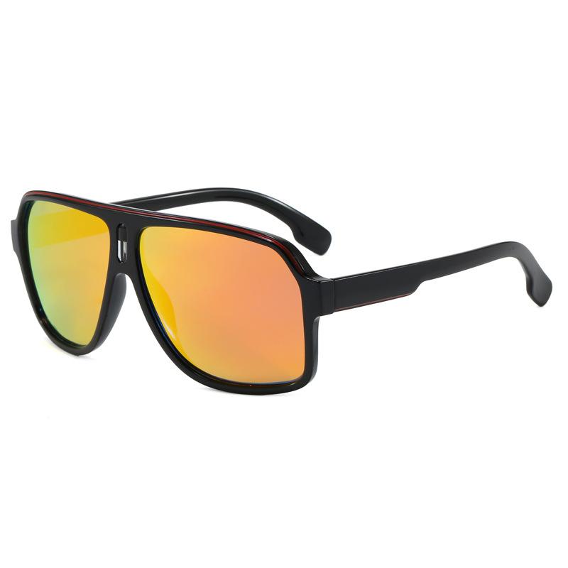 Large frame outdoor mountaineering cycling sports sunglasses men's and women's same retro fishing glasses