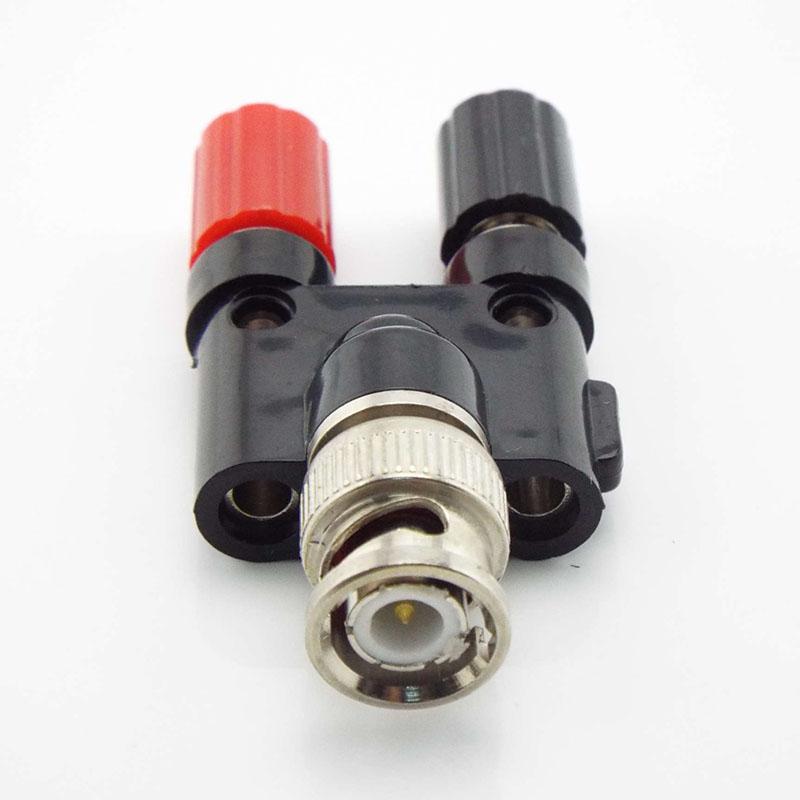 BNC Male Female To Dual 4mm Banana Jack Coaxial  Binding Post Cable Video Socket Connector for CCTV Electronic Aviation