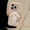 Magnetic Suction Suitable for IPhone16 Cute Puppy Stand Apple 15 ProMax Mobile Phone Case Acrylic